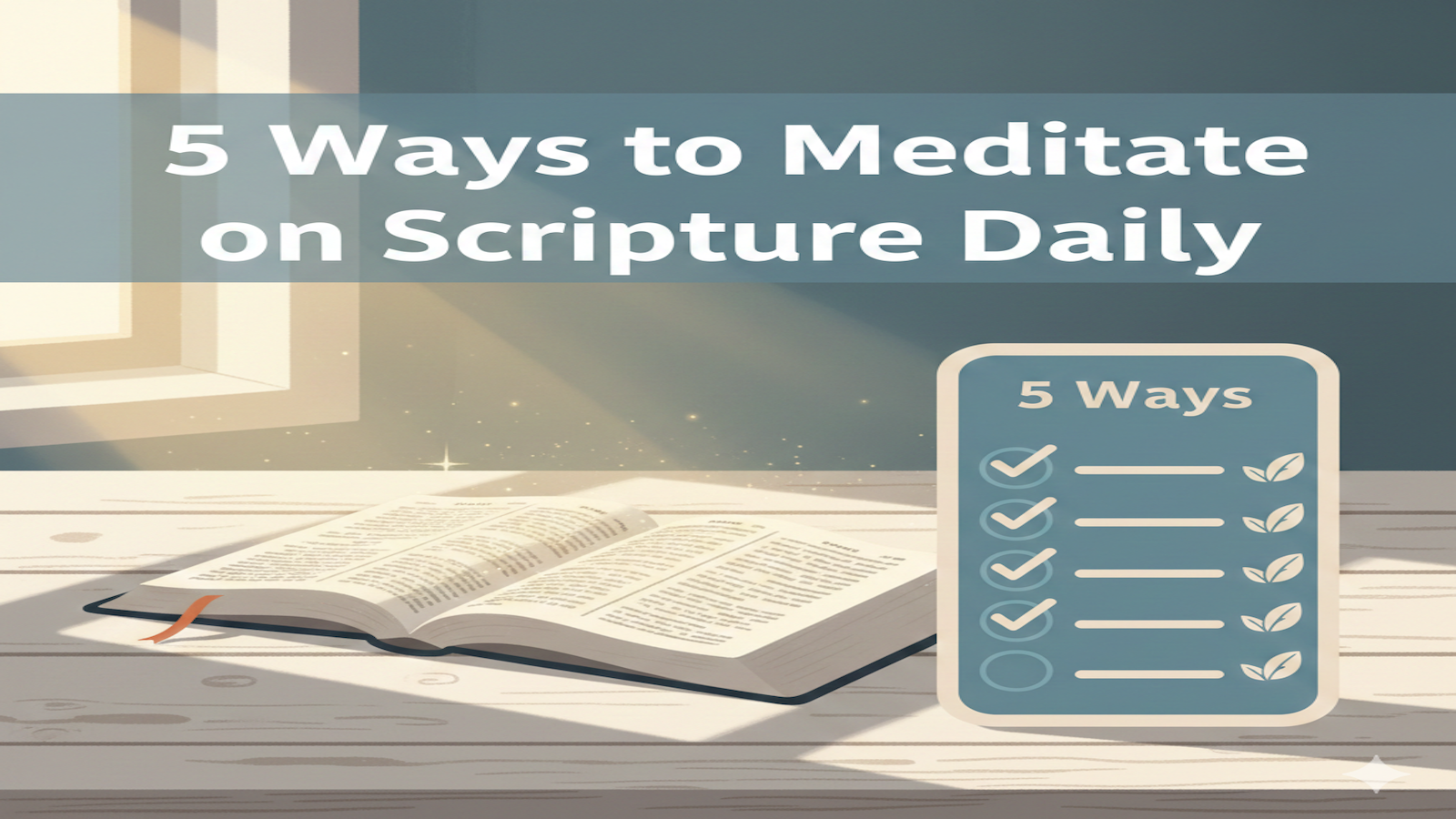 5 Ways to Meditate on Scripture Daily