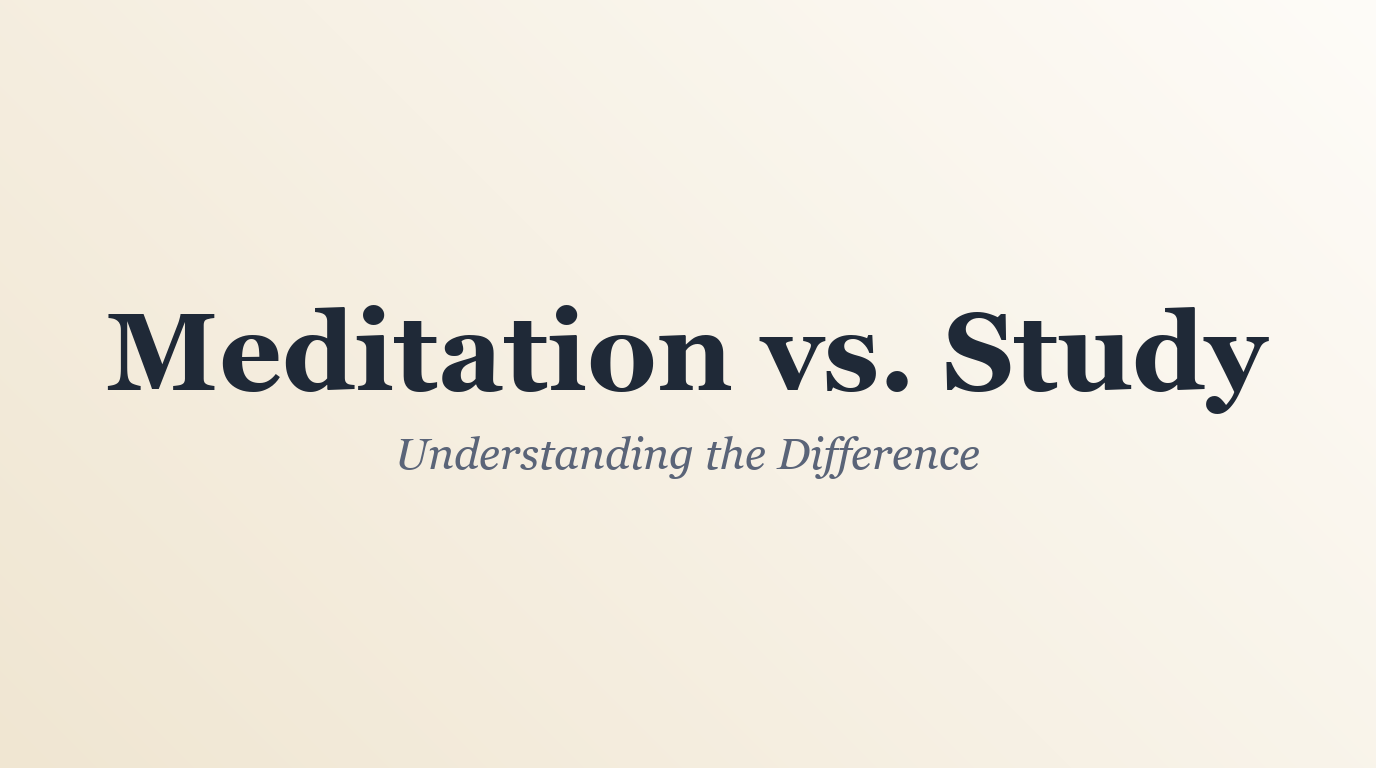 Scripture meditation vs bible study understanding the difference